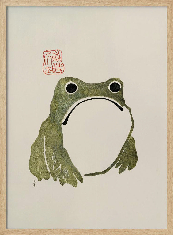 Grumpy Frog I Groen | Poster