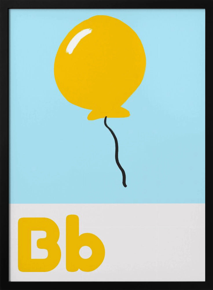 Gele ballonzweefwagen | Poster