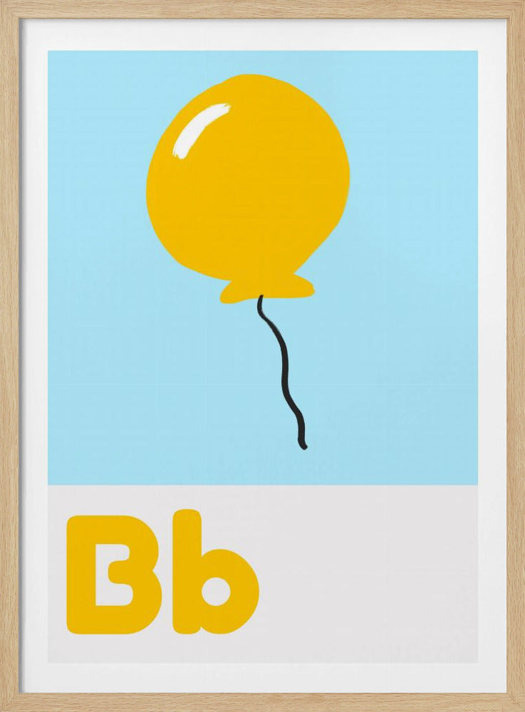 Gele ballonzweefwagen | Poster