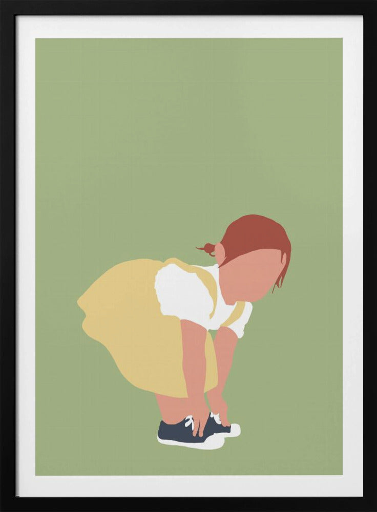 Lilou - Silhouet van een roodharig meisje | Poster