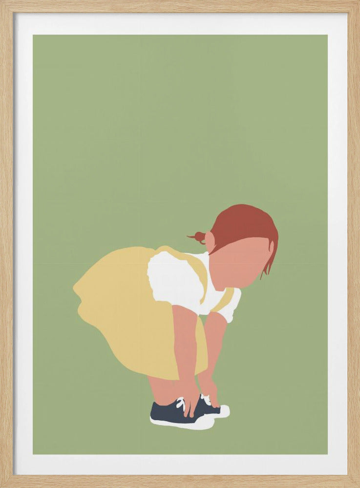 Lilou - Silhouet van een roodharig meisje | Poster