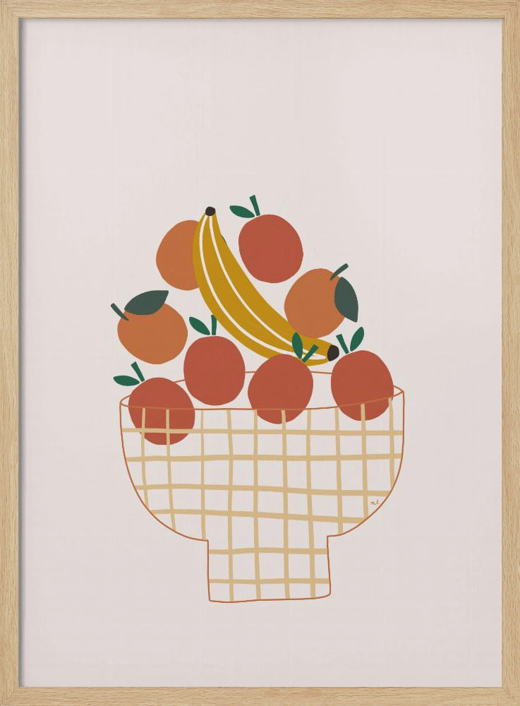 Kleurrijke fruitschaal | Poster