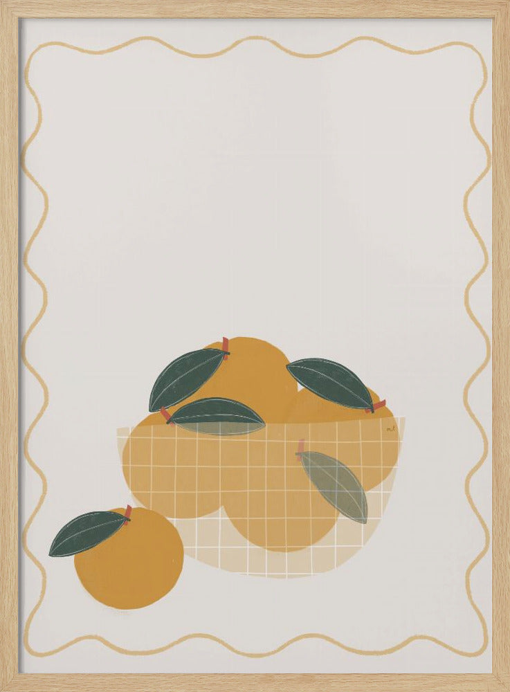 Schaal met sinaasappelen | Poster
