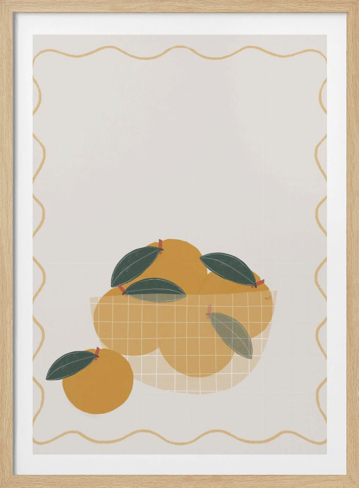 Schaal met sinaasappelen | Poster