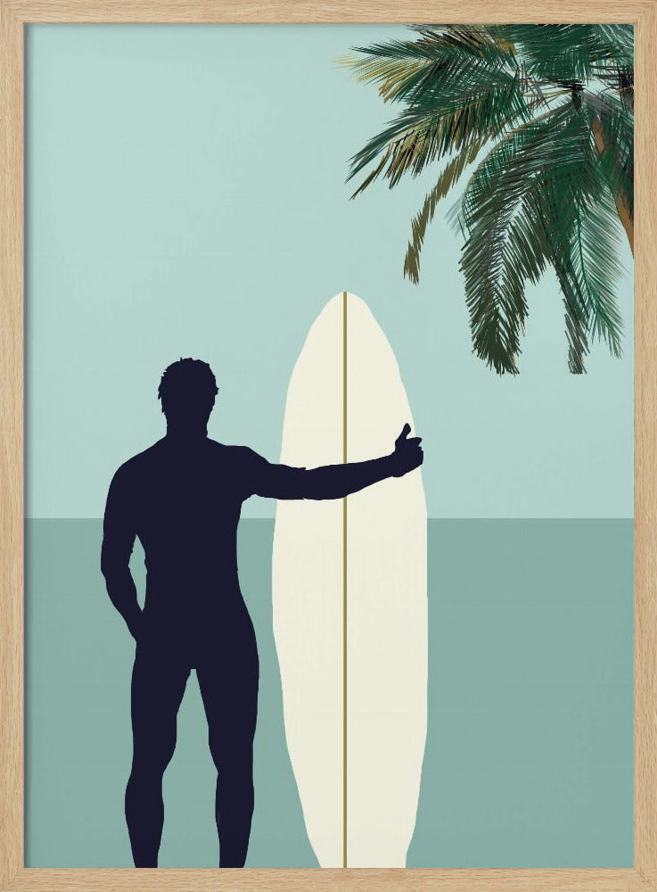 Surf Blauw 1 | Poster