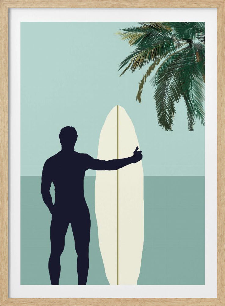 Surf Blauw 1 | Poster