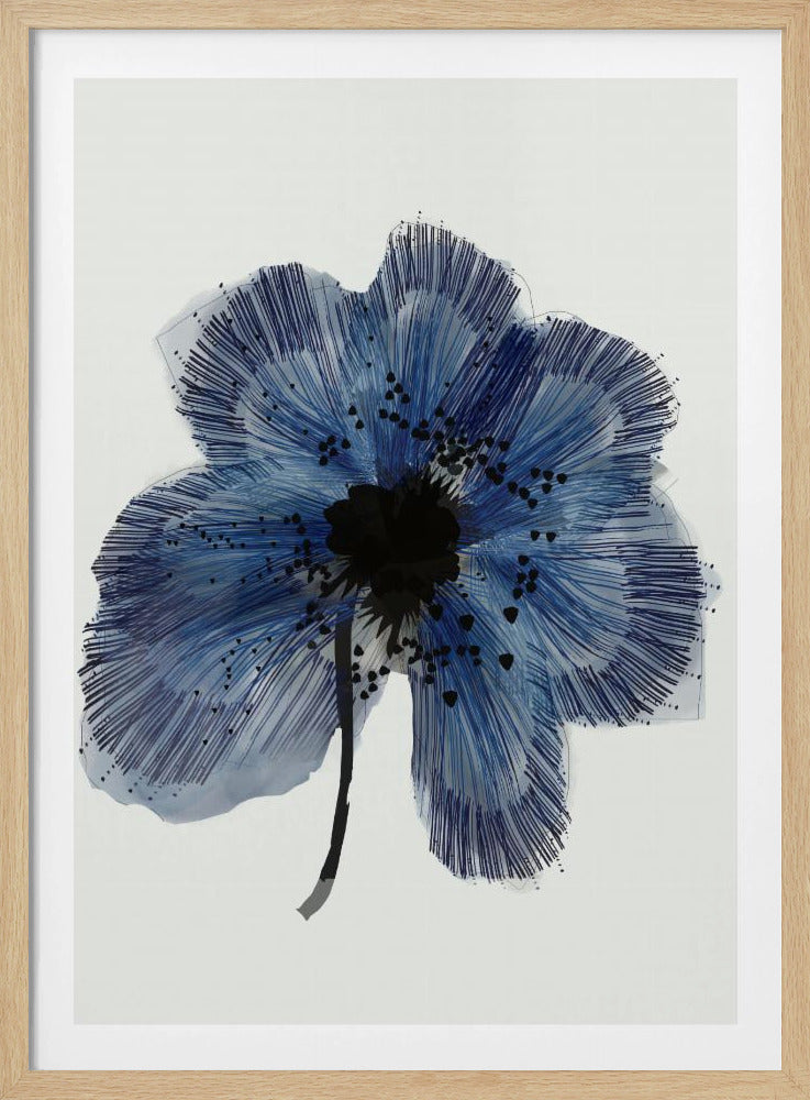 Blauwe Bloem 2 | Poster