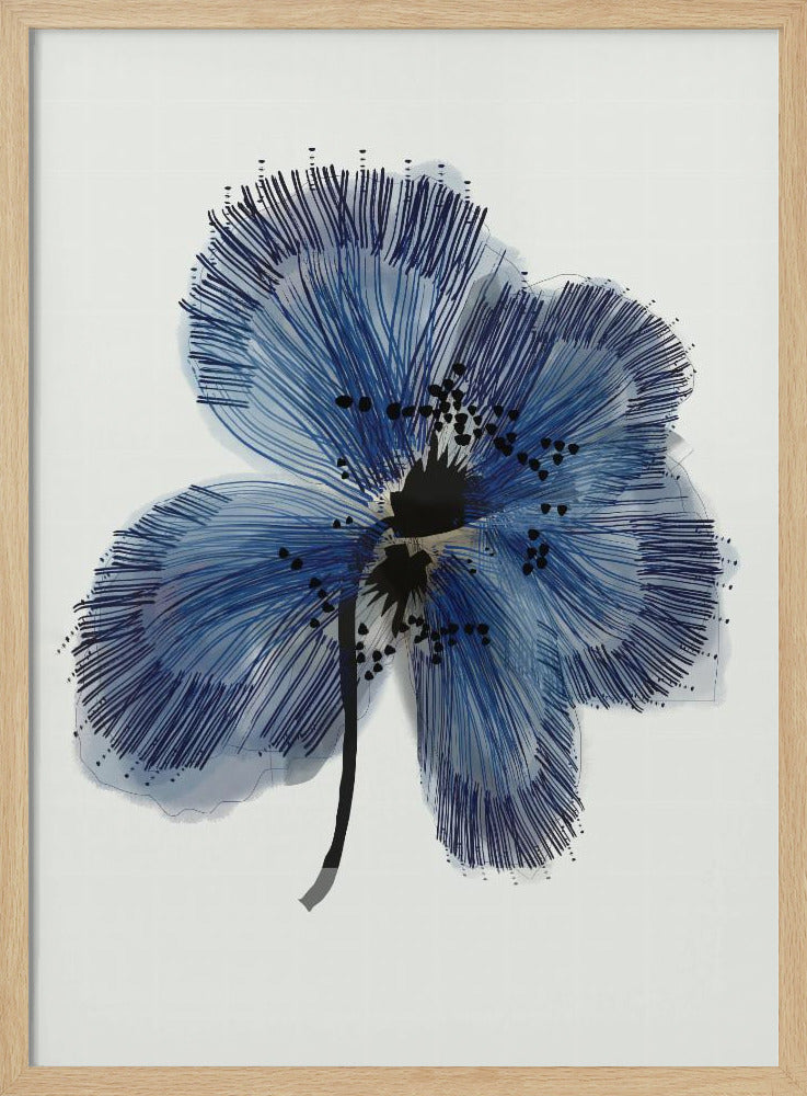 Blauwe Bloem 1 | Poster