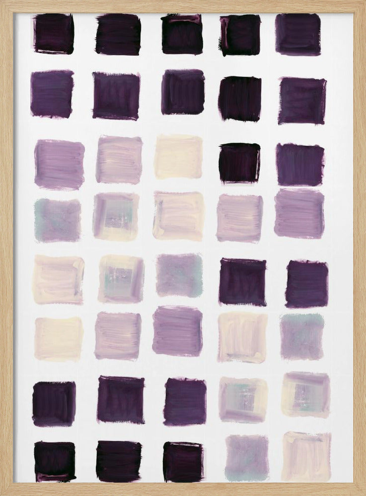 Purple Checkered Square Print | Poster