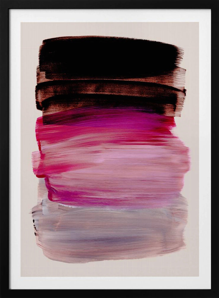 Abstracte penseelstreken 184 | Poster