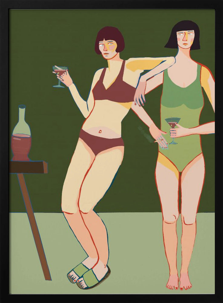 Loungende dames | Poster