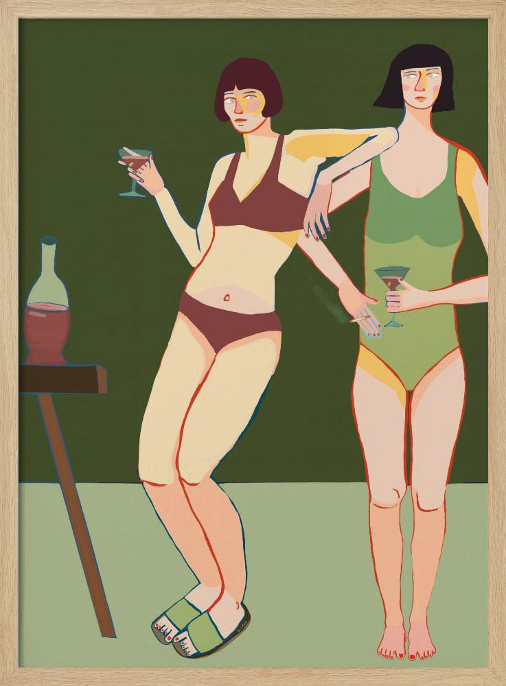 Loungende dames | Poster