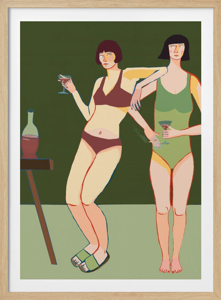 Loungende dames | Poster
