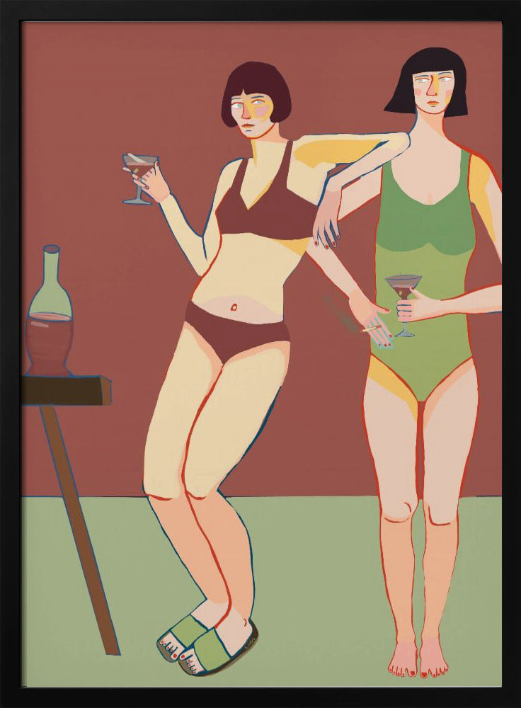 Loungende dames | Poster