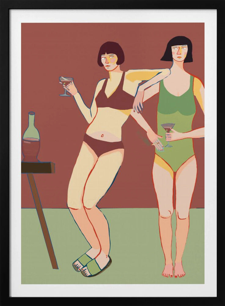 Loungende dames | Poster