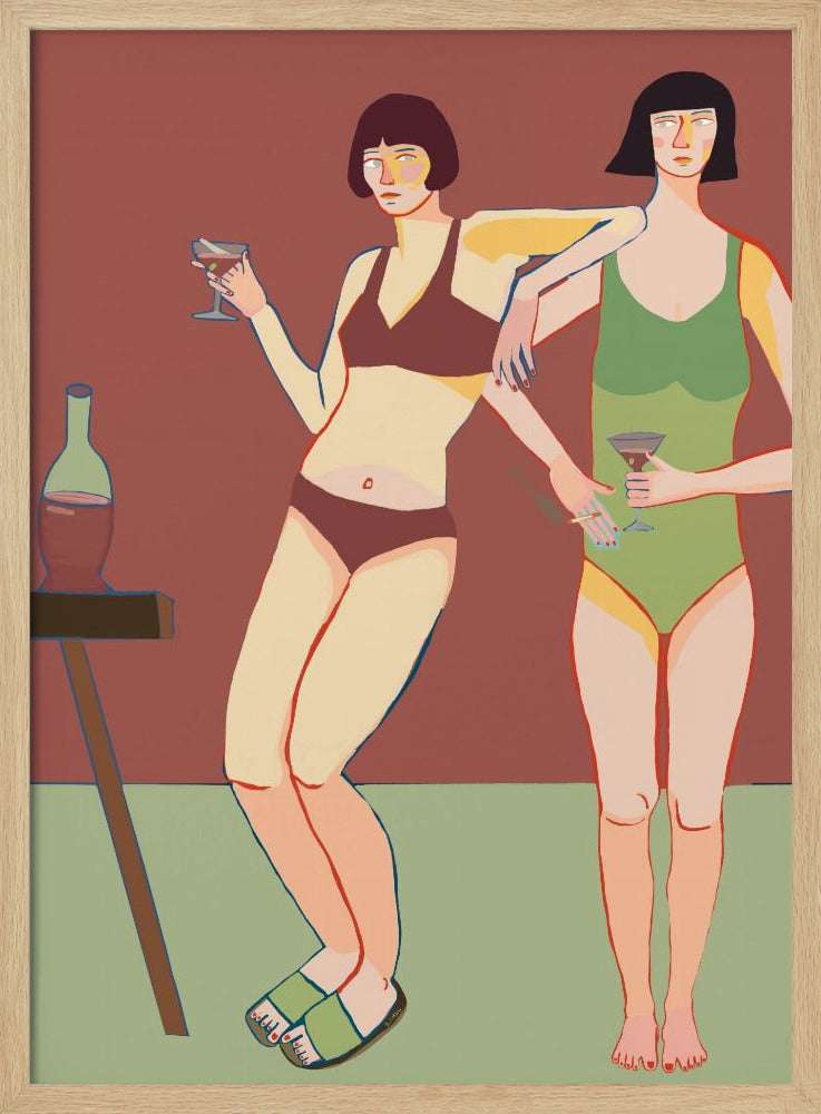 Loungende dames | Poster
