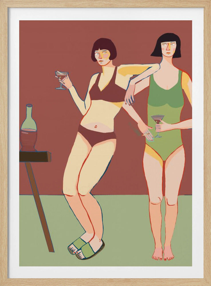 Loungende dames | Poster