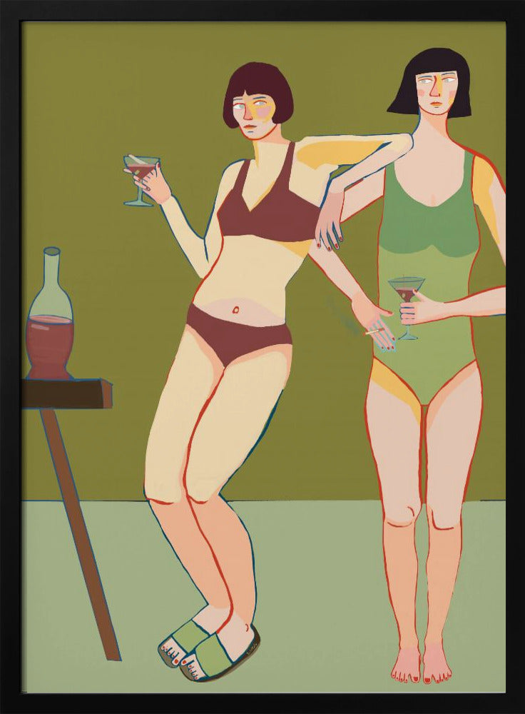 Loungende dames | Poster