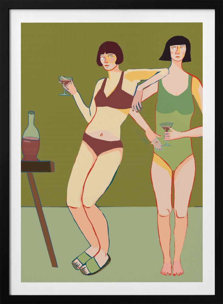 Loungende dames | Poster