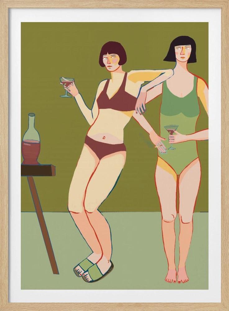 Loungende dames | Poster