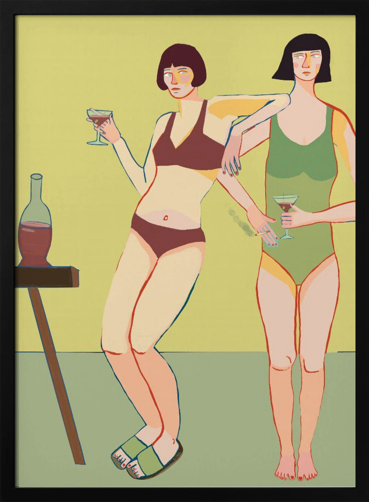 Loungende dames | Poster