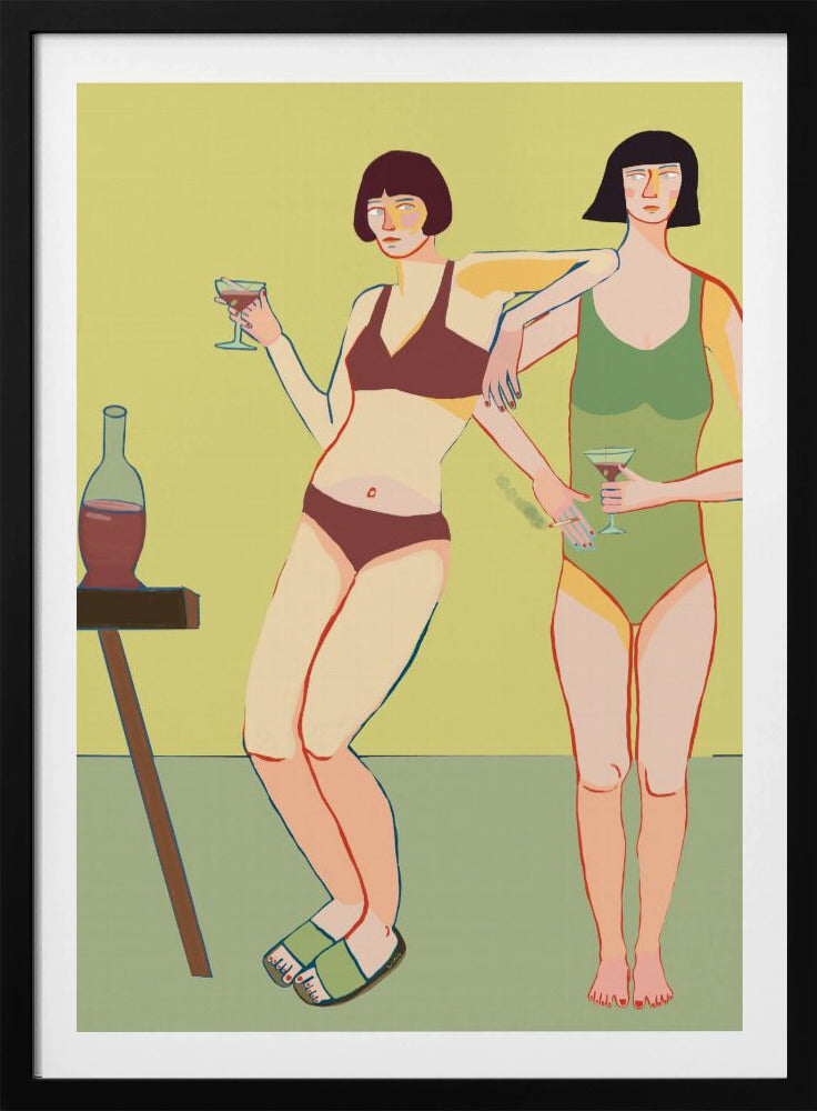 Loungende dames | Poster