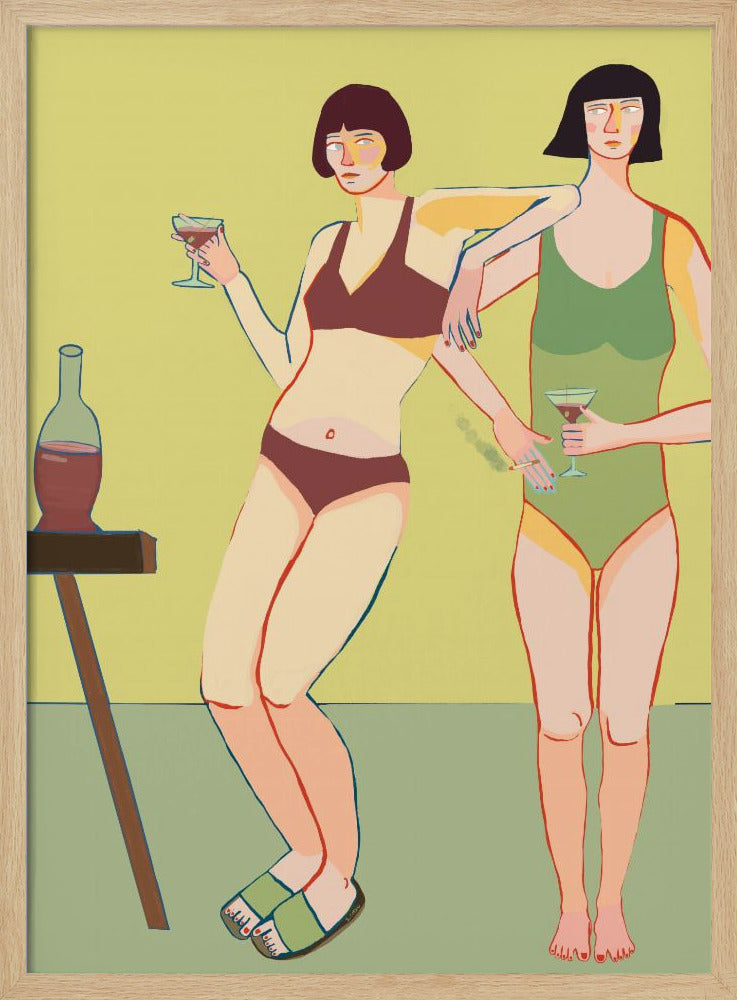 Loungende dames | Poster