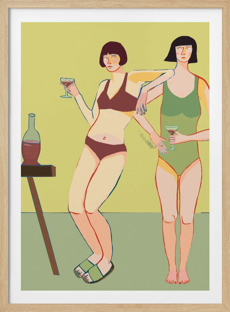 Loungende dames | Poster