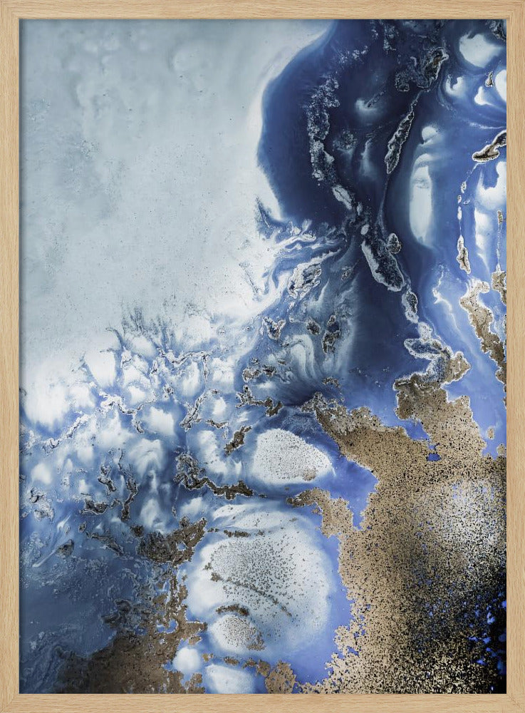 Zen Art 'Ocean Wave Waltz 2' - Watercolor waves | Poster