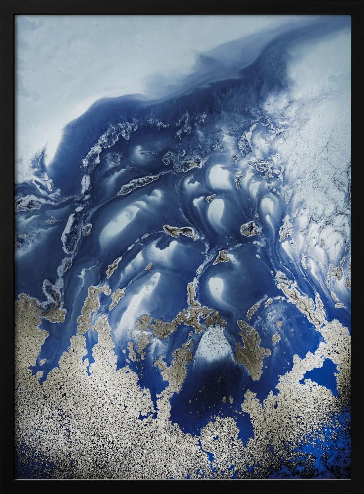 Soothing -" Ocean Wave Waltz 1" - Watercolor waves | Poster