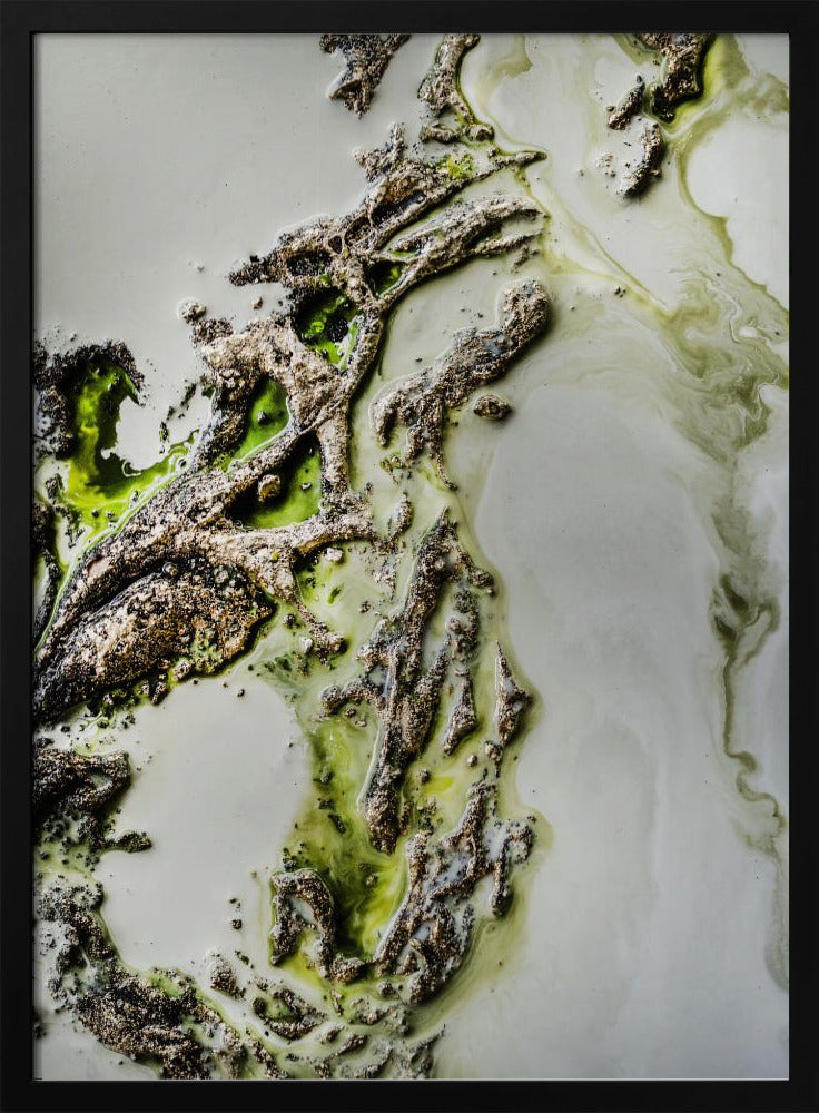 Hedendaagse kunst - Olive Enigma - Groen accent | Poster