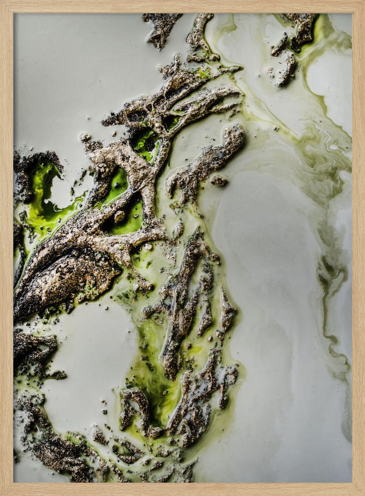 Hedendaagse kunst - Olive Enigma - Groen accent | Poster