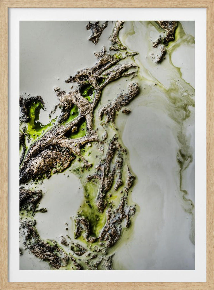 Hedendaagse kunst - Olive Enigma - Groen accent | Poster
