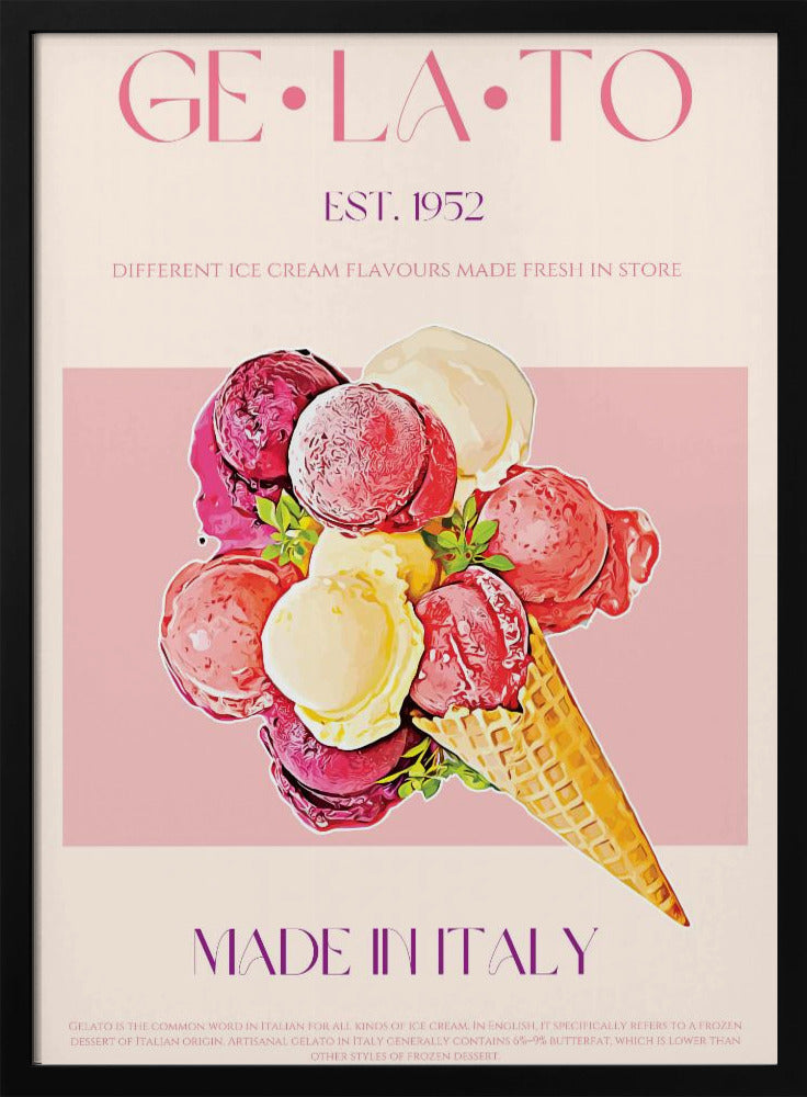 Vintage stijl gelato poster | Poster