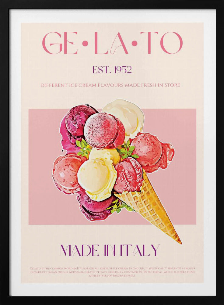 Vintage stijl gelato poster | Poster