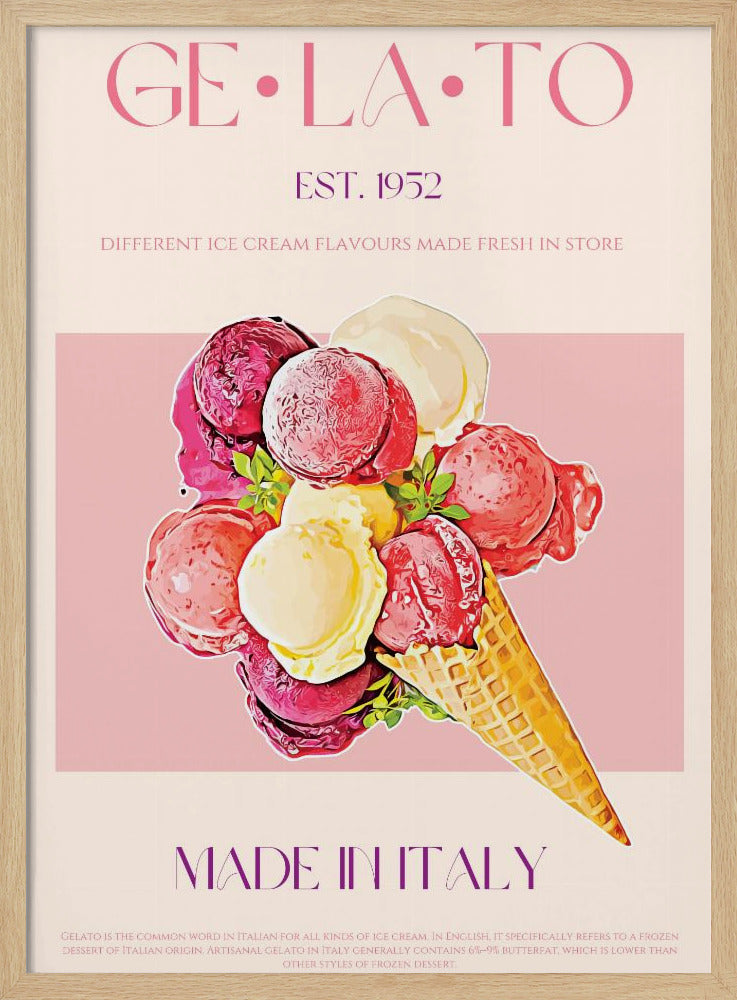 Vintage stijl gelato poster | Poster