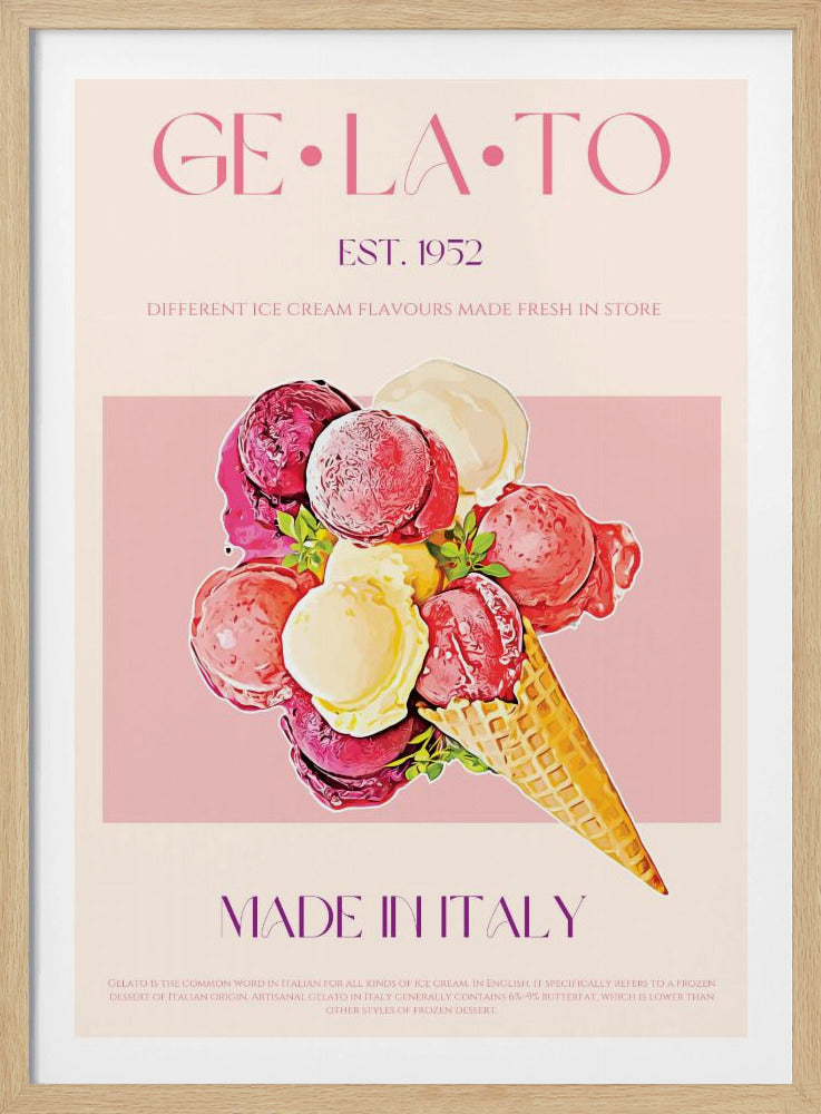 Vintage stijl gelato poster | Poster