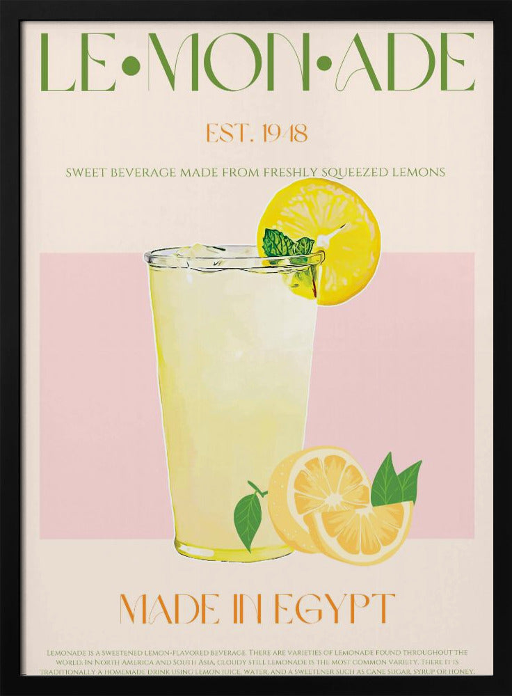Verfrissend glas limonade | Poster