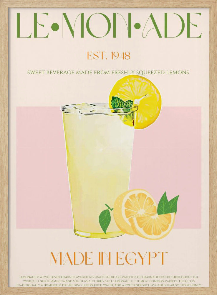 Verfrissend glas limonade | Poster