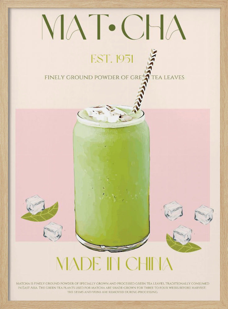 Gekoelde Matcha Drank | Poster