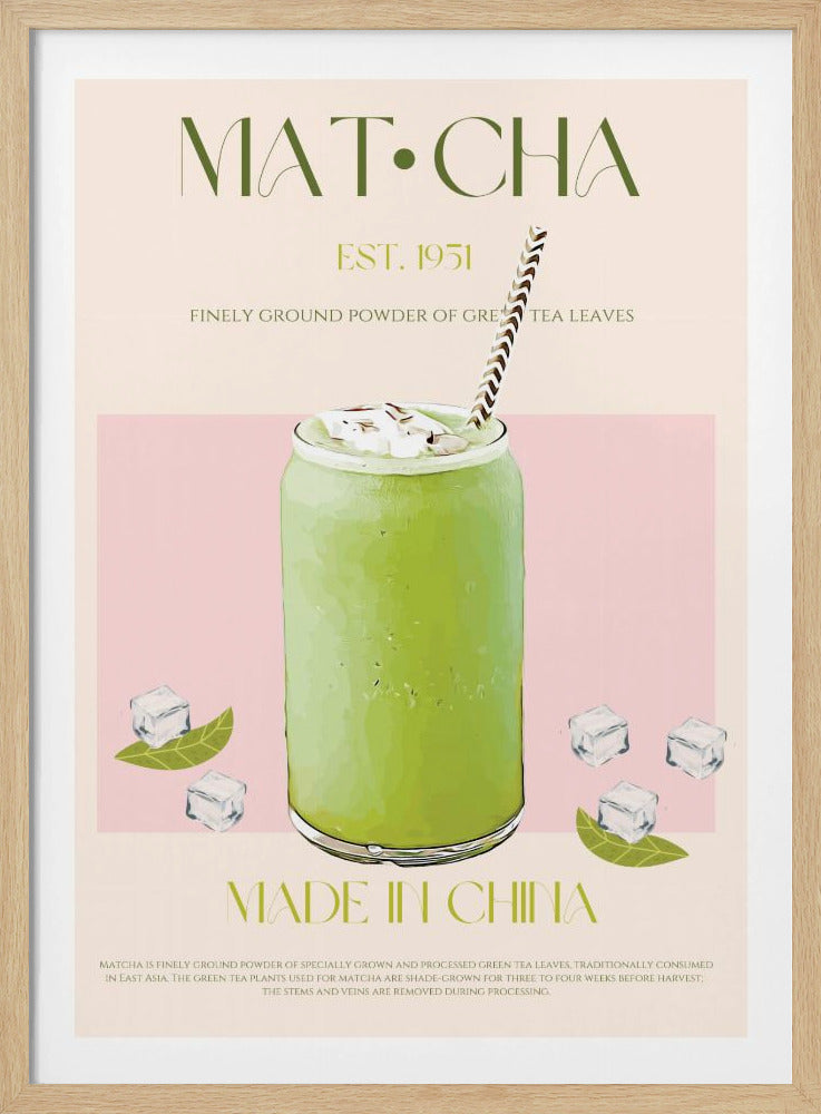 Gekoelde Matcha Drank | Poster