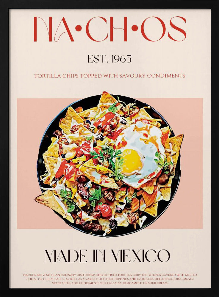Kleurrijke Mexicaanse nachos | Poster