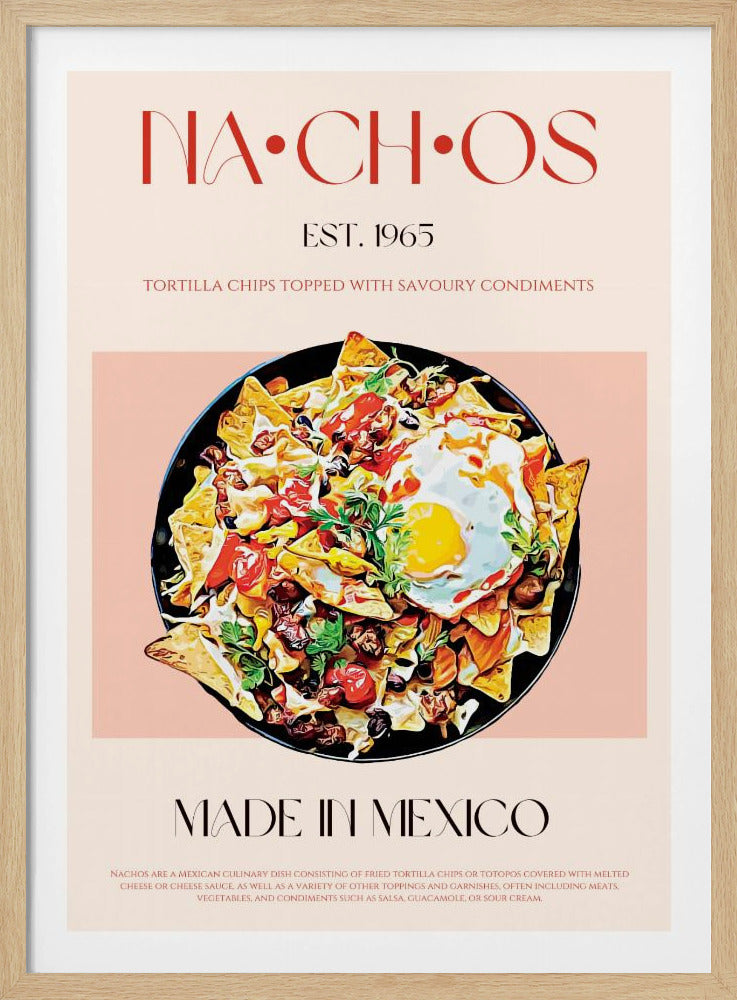 Kleurrijke Mexicaanse nachos | Poster