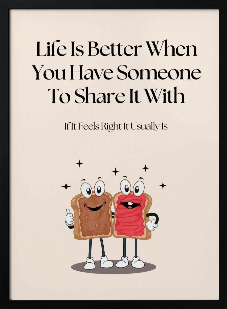 Cartoon Toast Met Jam | Poster