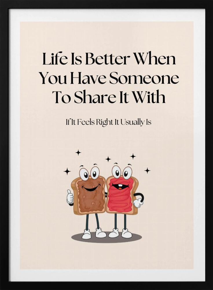 Cartoon Toast Met Jam | Poster