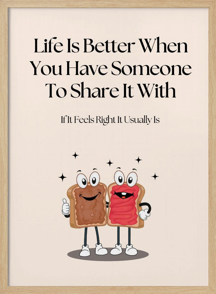 Cartoon Toast Met Jam | Poster