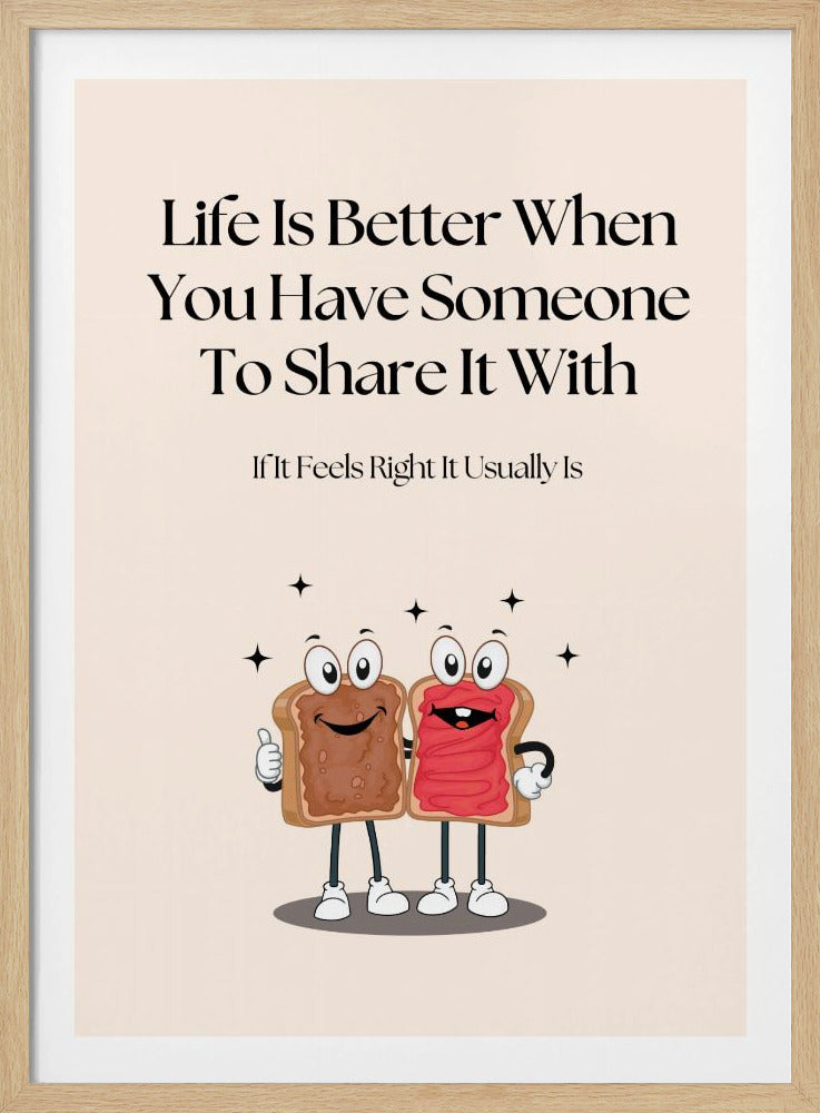 Cartoon Toast Met Jam | Poster