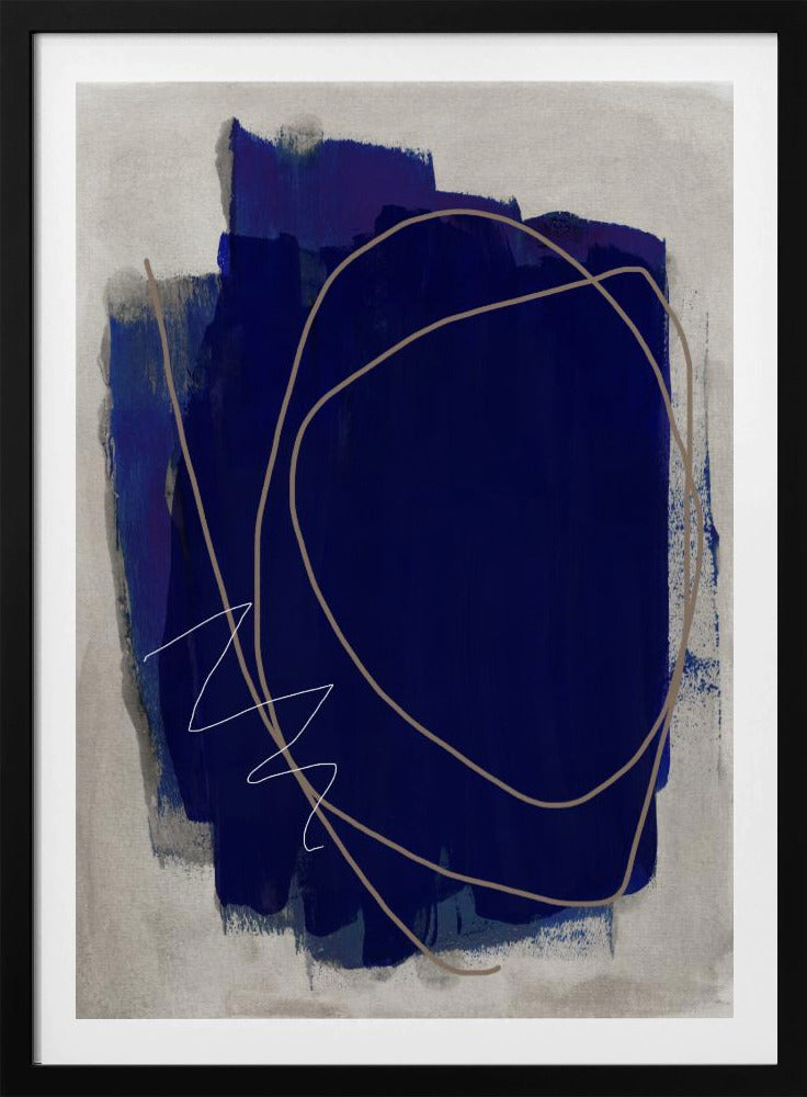 Blauwe Streken 5 | Poster