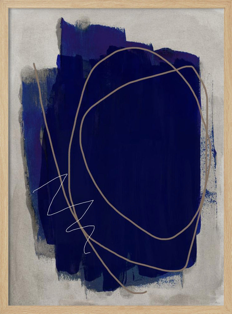 Blauwe Streken 5 | Poster