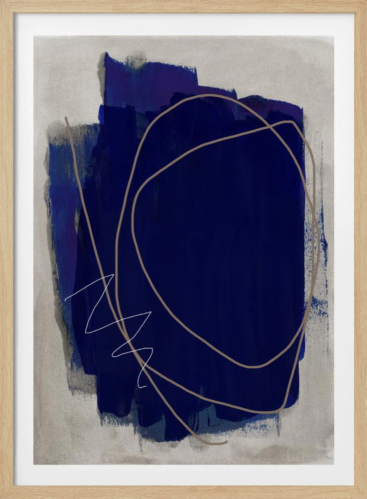 Blauwe Streken 5 | Poster